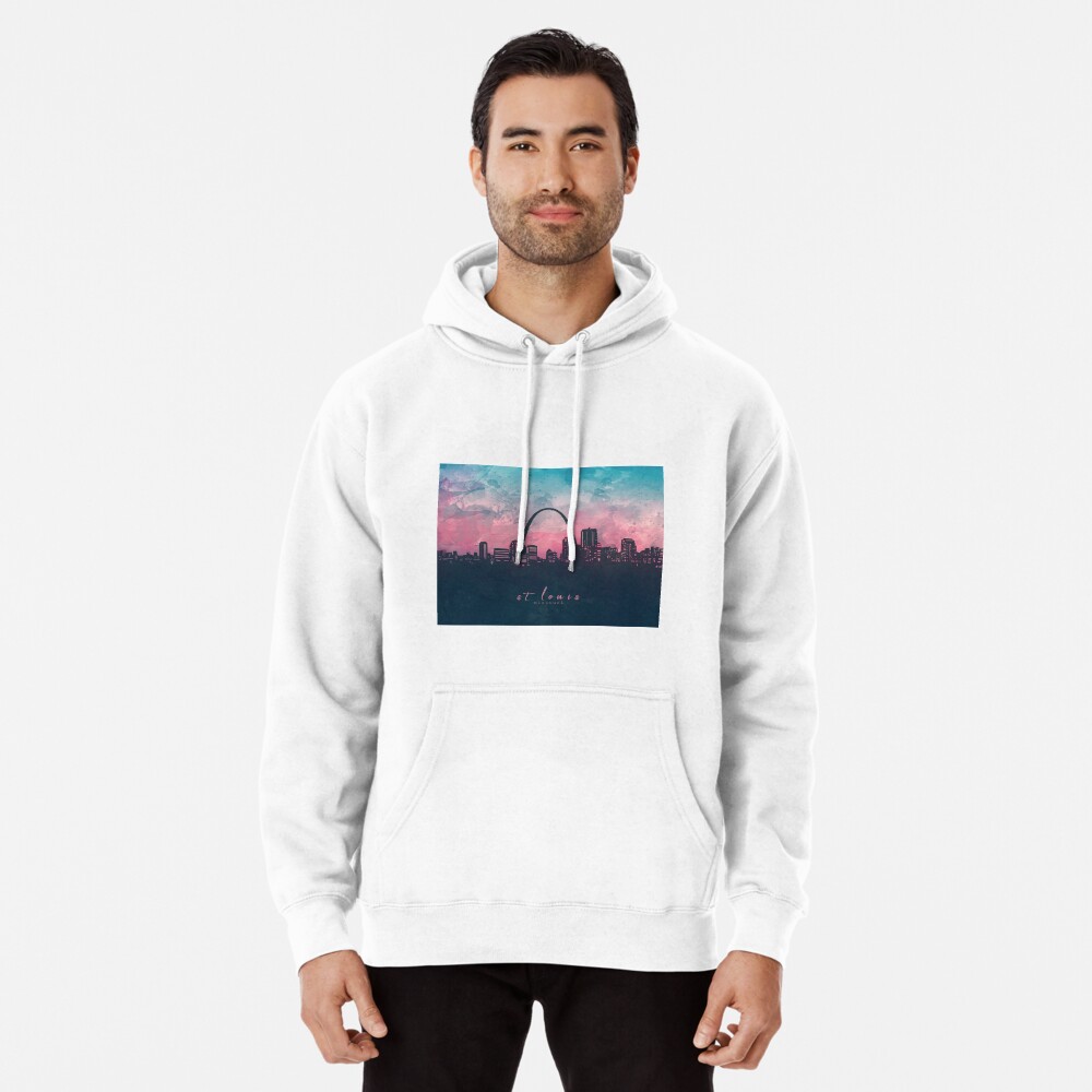 St. Louis Missouri Skyline Kids Zip Hoodie by NextWay Art