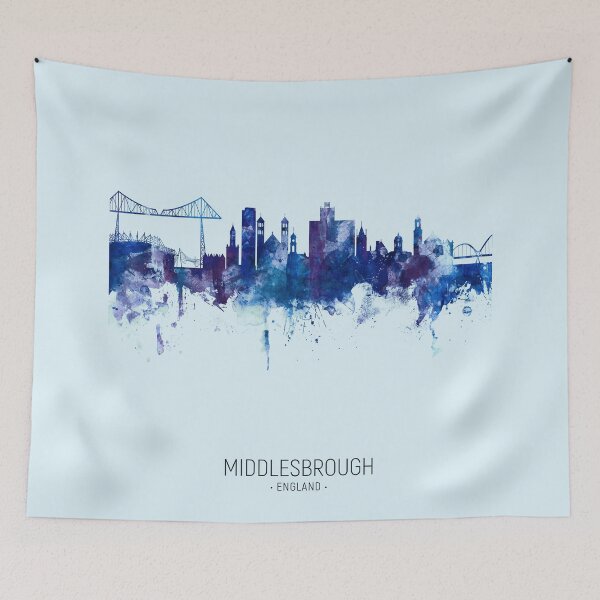 Item preview, Middlesbrough England Skyline designed and sold by ArtPrints.