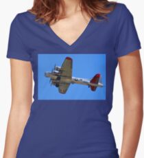 'Yankee Lady' > Women's Fitted V-Neck T-Shirt