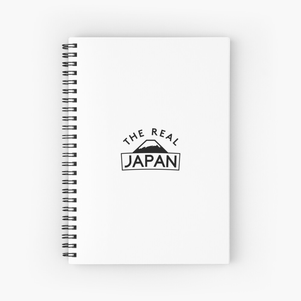 The Real Japan Logo Black Spiral Notebook