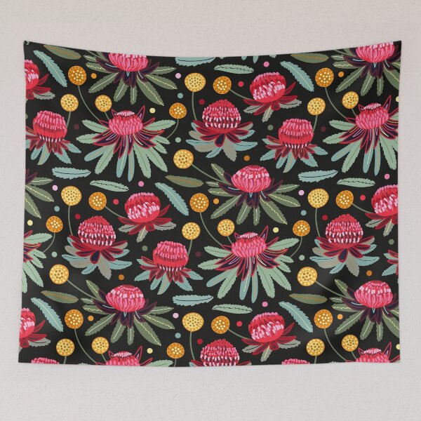 Item preview, Waratahs and Craspedia designed and sold by TigaTiga.