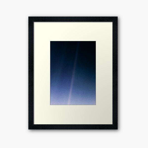 Pale Blue Dot — Voyager 1 ⛔ 2020 revision Framed Art Print