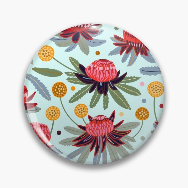 Item preview, Waratahs and Craspedia (Mint)  designed and sold by TigaTiga.