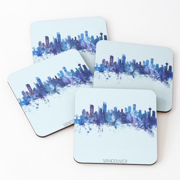 Aperçu de l'œuvre Vancouver Canada Skyline créée et vendue par ArtPrints.