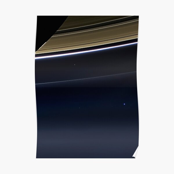 Pale Blue Dot — Cassini ⛔ HQ-quality Poster