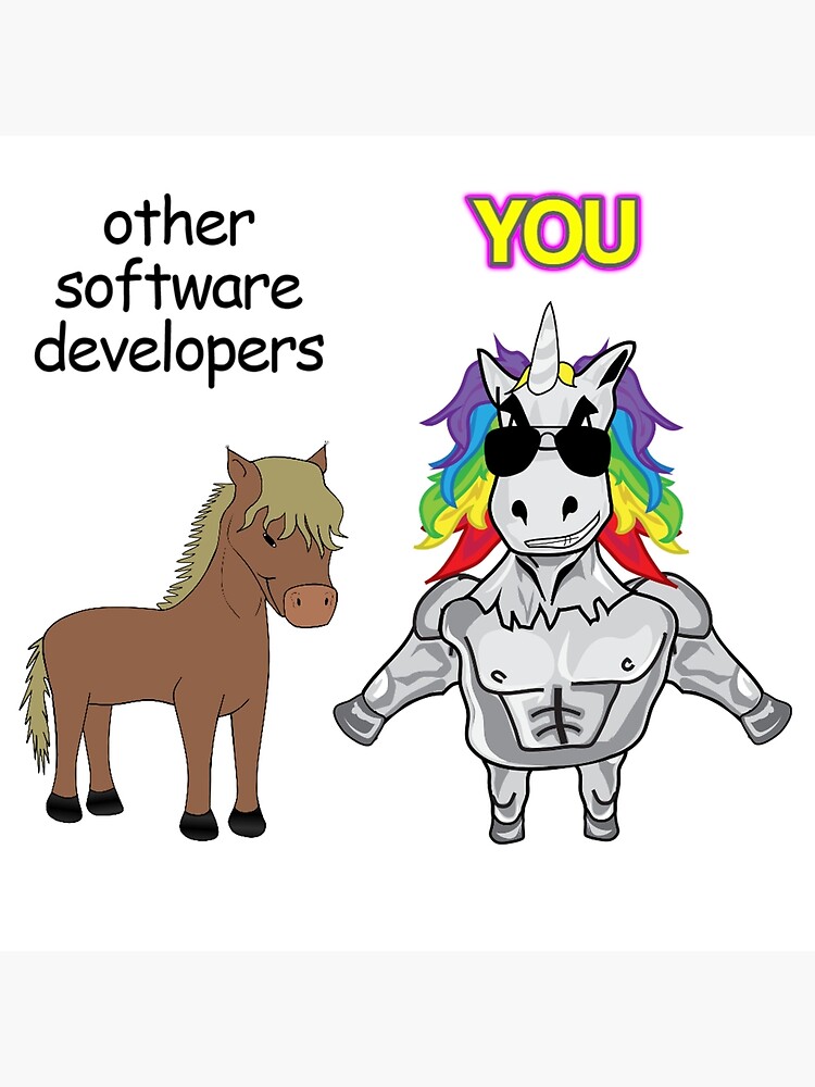 Disover Software Developer Unicorn Premium Matte Vertical Poster