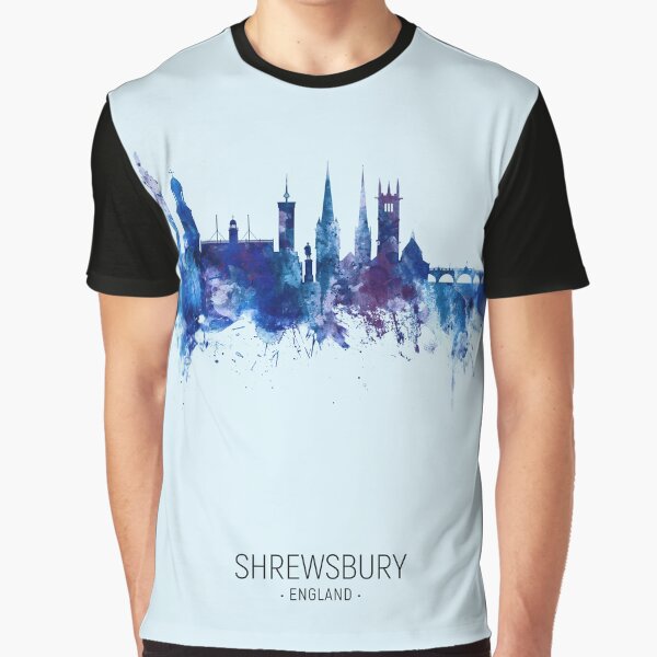 Item preview, Shrewsbury England Skyline designed and sold by ArtPrints.