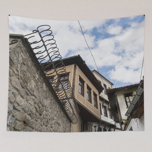 Item preview, Old Town Plovdiv - Splendid Curly Fence and Classic Oriel Windows designed and sold by Georgia Mizuleva.