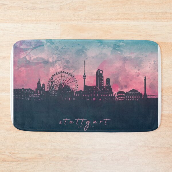 Item preview, stuttgart skyline designed and sold by BekimART2.