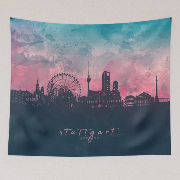 Item preview, stuttgart skyline designed and sold by BekimART2.