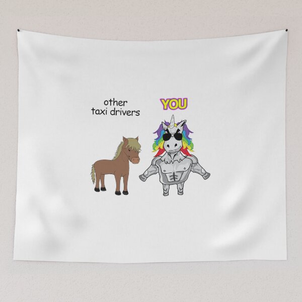 Item preview, Taxi Driver Unicorn designed and sold by linume.