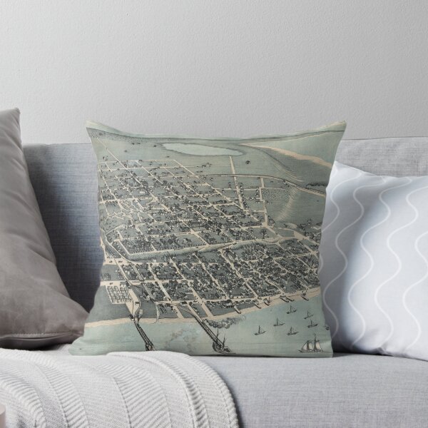 Item preview, Vintage Pictorial Map of Corpus Christi TX (1887) designed and sold by BravuraMedia.