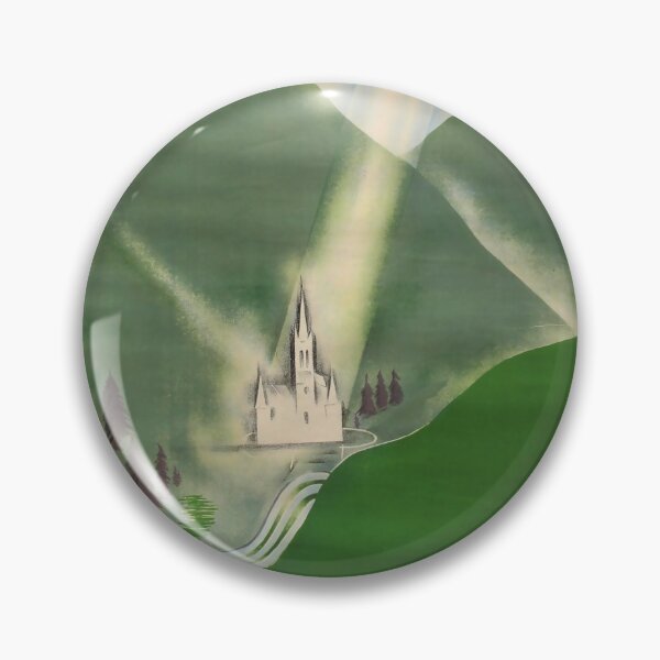 Item preview, Lourdes vintage travel poster designed and sold by stickart-marek.