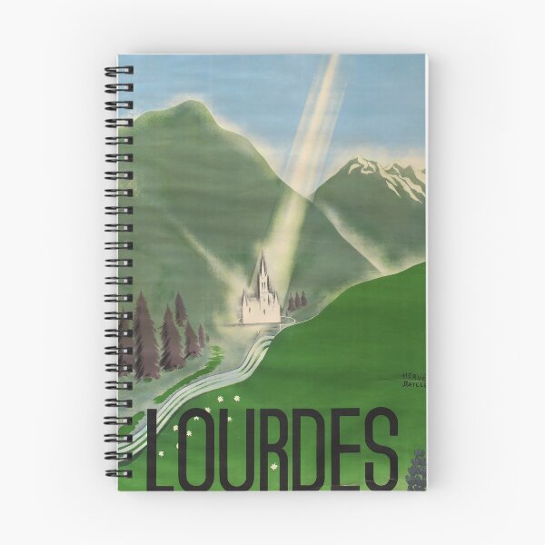 Item preview, Lourdes vintage travel poster designed and sold by stickart-marek.