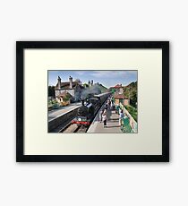Corfe railway station Framed Print