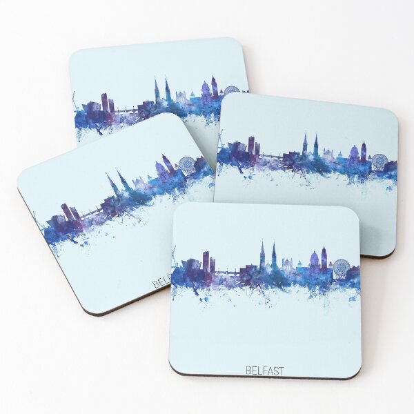 Item preview, Belfast Northern Ireland Skyline designed and sold by ArtPrints.