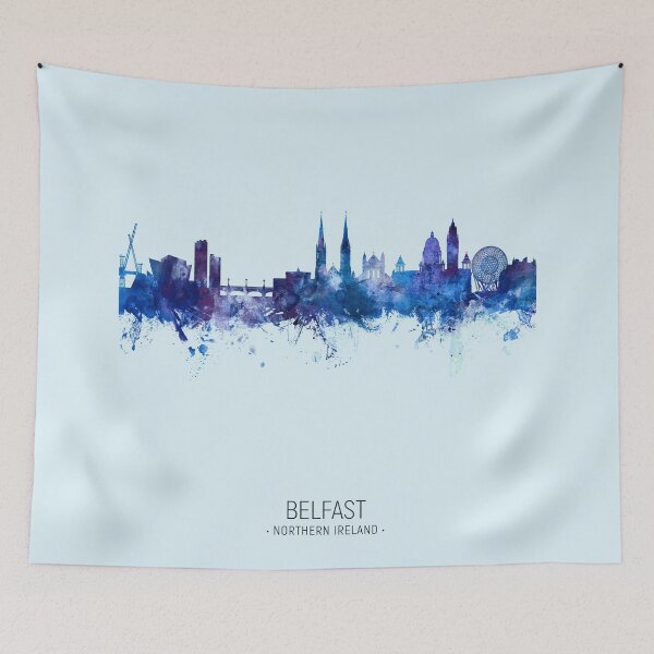 Item preview, Belfast Northern Ireland Skyline designed and sold by ArtPrints.