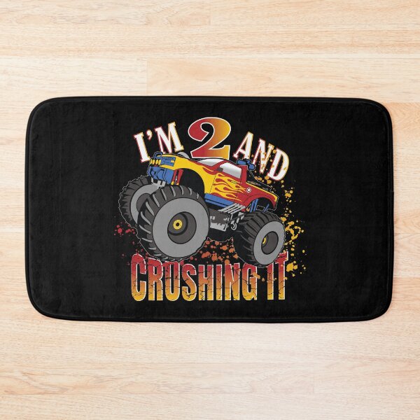 Item preview, I'm 2 And Crushing It 2nd Birthday Child Monster Truck Party print designed and sold by Grabitees.