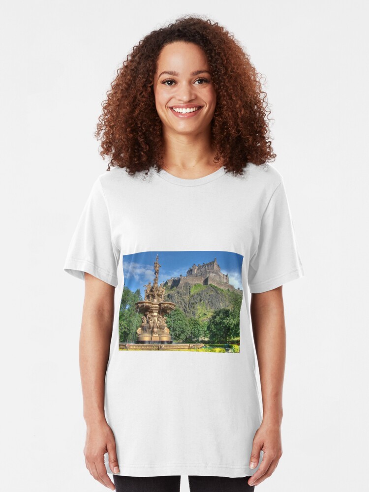 Alternate view of Edinburgh Castle , Scotland Slim Fit T-Shirt