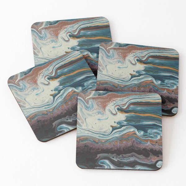 Item preview, pintura de arte azul marrón y blanco designed and sold by Ralphydoog.