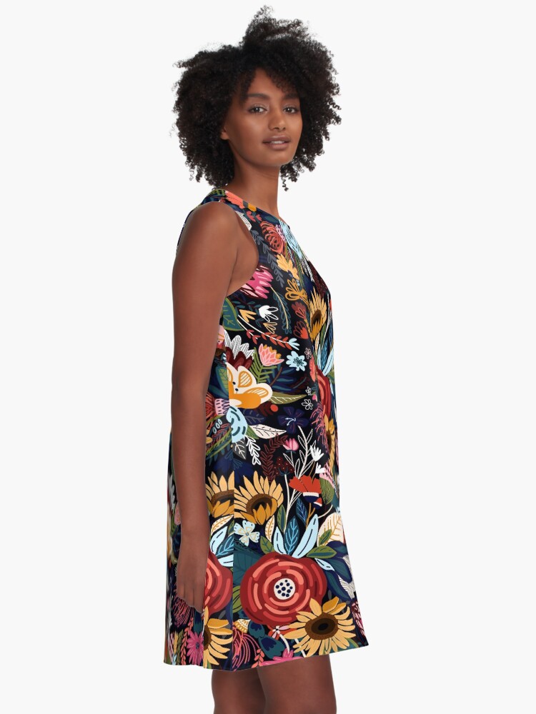 Moody floral outlet dress