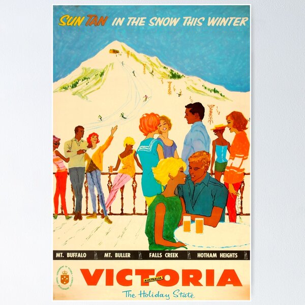 Item preview, Victoria the holiday state vintage travel poster designed and sold by stickart-marek.