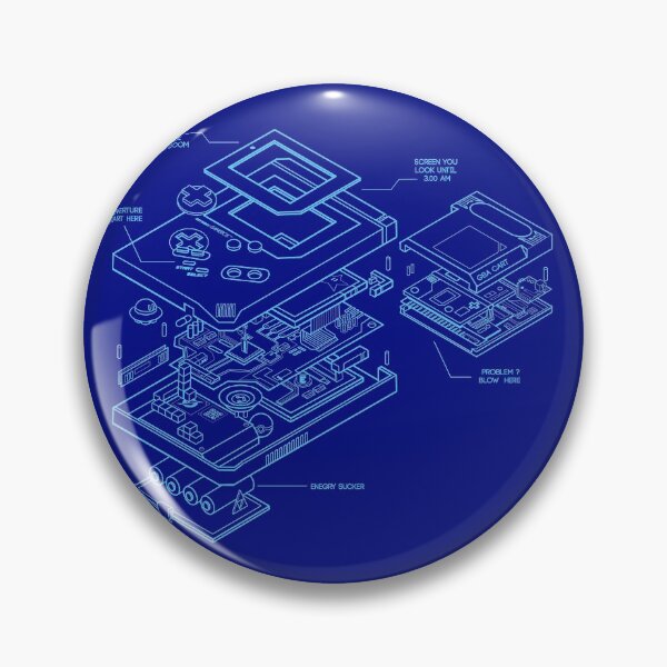 Item preview, Retro handheld blueprint - retrogaming for your shirt designed and sold by DerNerd.