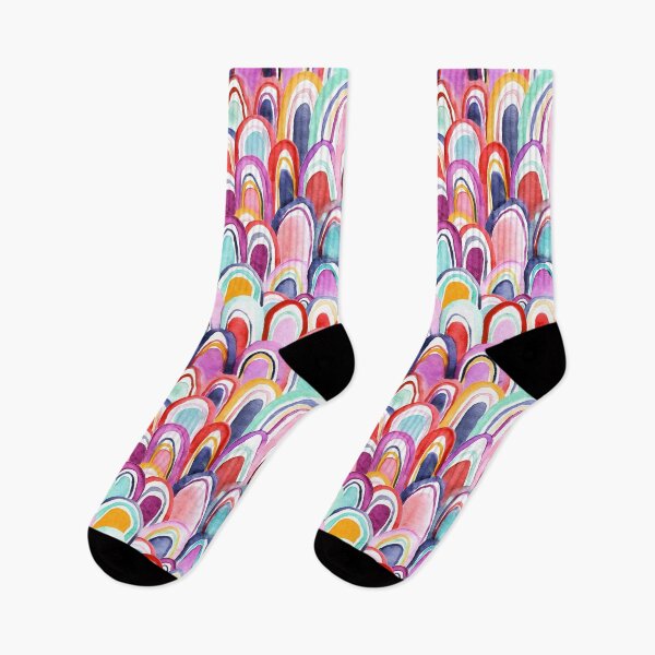Item preview, Colorful Watercolor Mermaid Scales  designed and sold by TigaTiga.