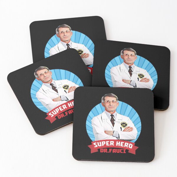 DR Fauci super Hero Coasters (Set of 4)
