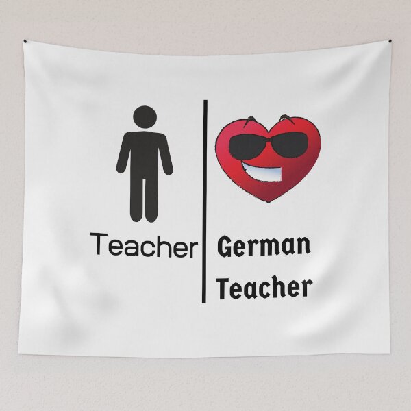 Item preview, Male Cool German Teacher Heart Smile designed and sold by Time4German.