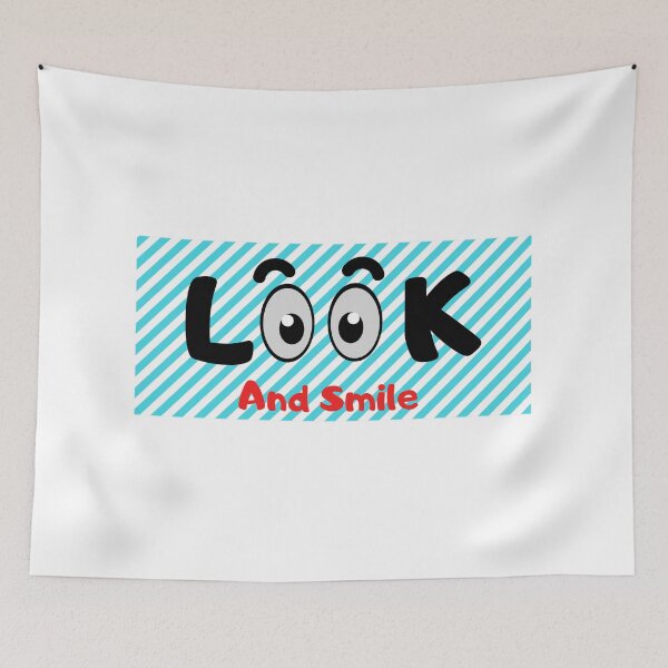 Item preview, Funny text "Look and smile" designed and sold by icreations.