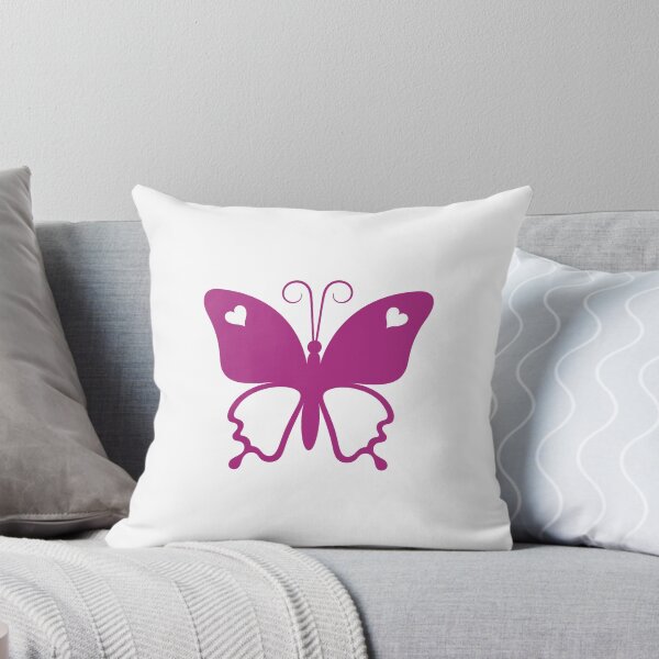 Item preview, Bonita mariposa blanca con un corazón sobre un fondo morado designed and sold by Deviser.