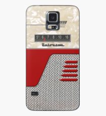 Transistor Radio - 50's Jet Red Case/Skin for Samsung Galaxy