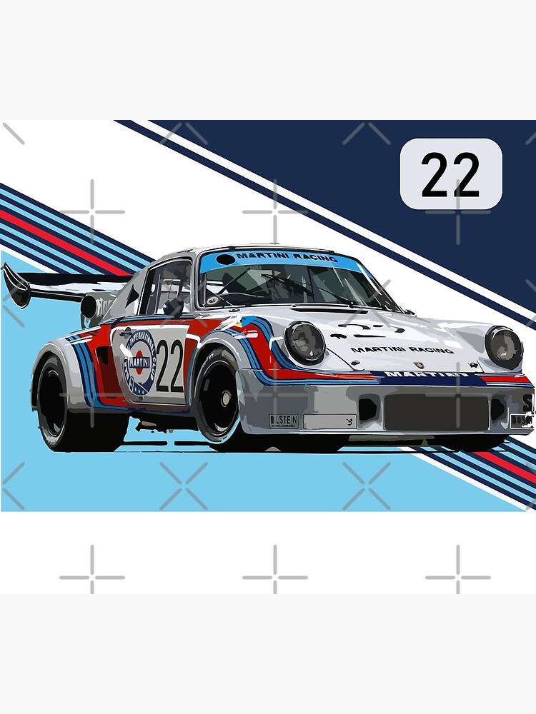 Porsche 911 Martini RSR Turbo Print - Wall Art poster decor gift