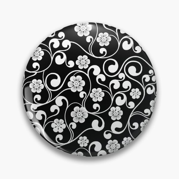 Item preview, Black and White Floral Pattern designed and sold by FETtees.