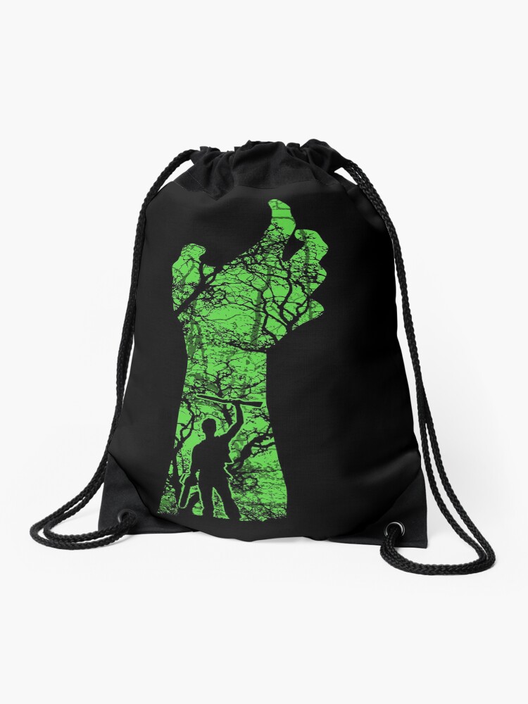 Thumbnail 1 of 3, Drawstring Bag, EVIL DEAD - HAND'S UP designed and sold by Charlie-Cat.