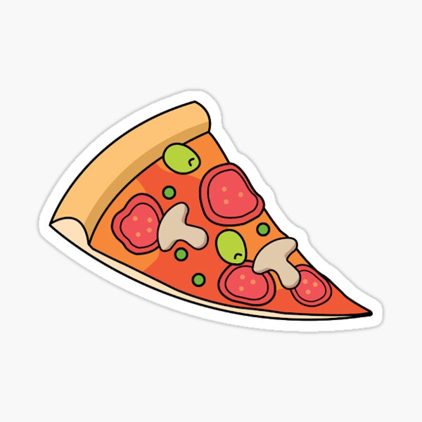 Sticker Clipart Pizza Redbubble