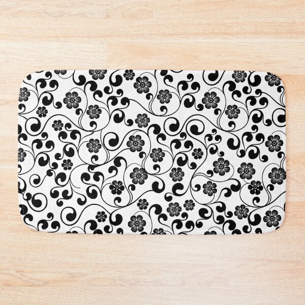 Item preview, Black and White Floral Pattern designed and sold by FETtees.