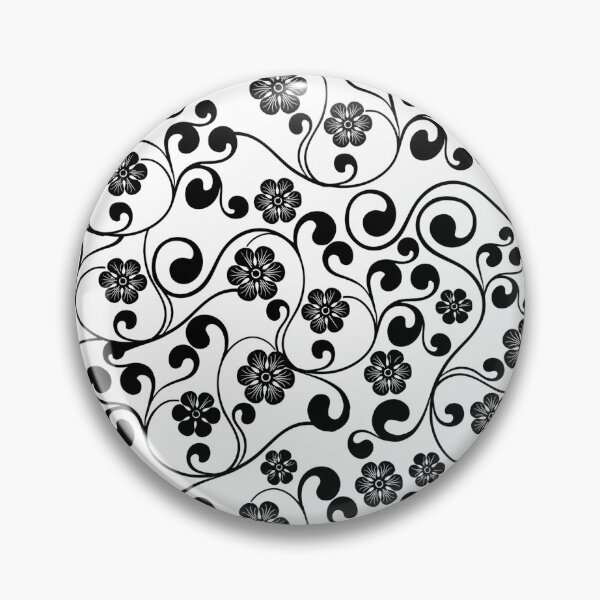 Item preview, Black and White Floral Pattern designed and sold by FETtees.