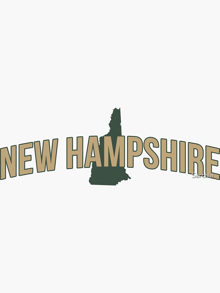 "State of New Hampshire" Sticker by Sarchia Redbubble