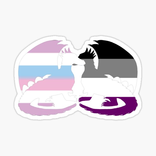 Intersex Ace Pride Dragons Sticker For Sale By Shaneisadragon Redbubble