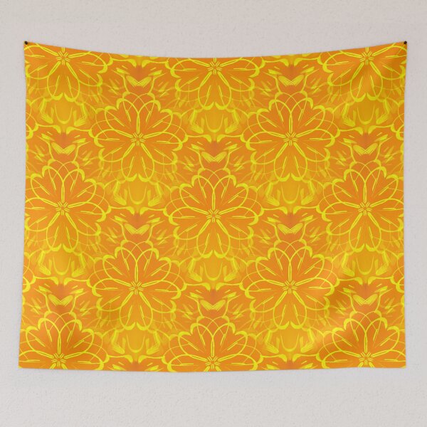 Item preview, Yellow and orange mandala art design designed and sold by iRenza.
