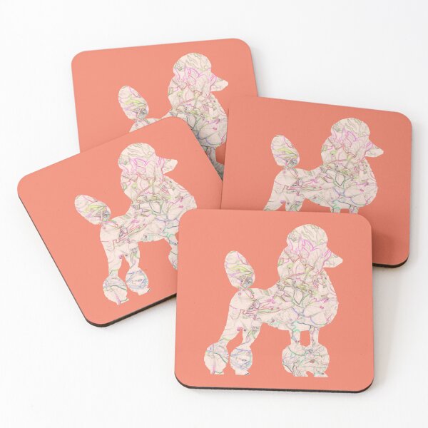 Item preview, Bougainvillea poodle  in cream designed and sold by ThePoodleandCo.