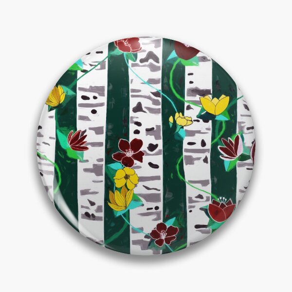 Item preview, Birch Trees On Forest Green designed and sold by TigaTiga.