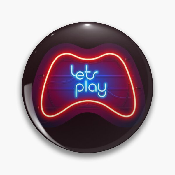 Item preview, Colorful Neon Let's Play Sign with Game Controller designed and sold by Voysla.