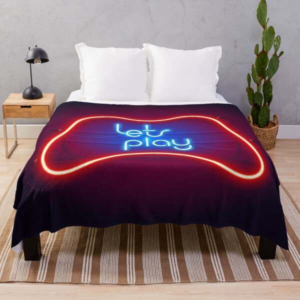 Artikelvorschau, Buntes Neon ließ uns Zeichen mit Gamecontroller spielen entworfen und verkauft von Voysla.