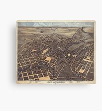 Vintage Pictorial Map of San Antonio TX (1873) Canvas Print