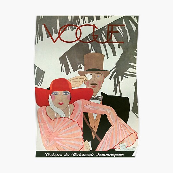 POSTER VANITY FAIR COVER 1924 LADIES SWIMING OCEAN WAVES VINTAGE REPRO FREE S//H