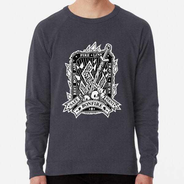 Item preview, Dark Bonfire Emblem with Curse Souls Black and White designed and sold by Voysla.