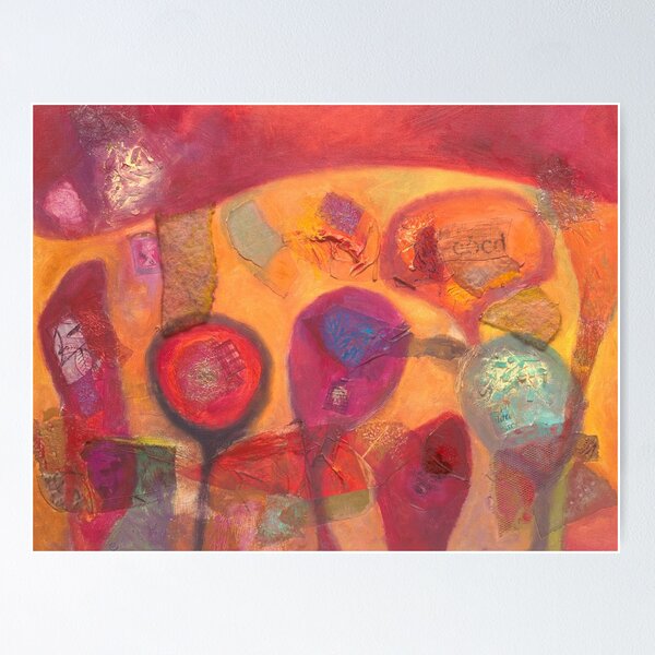 Item preview, Autumn Variation in gold, red and pink designed and sold by Claire Cooper-Walsh.